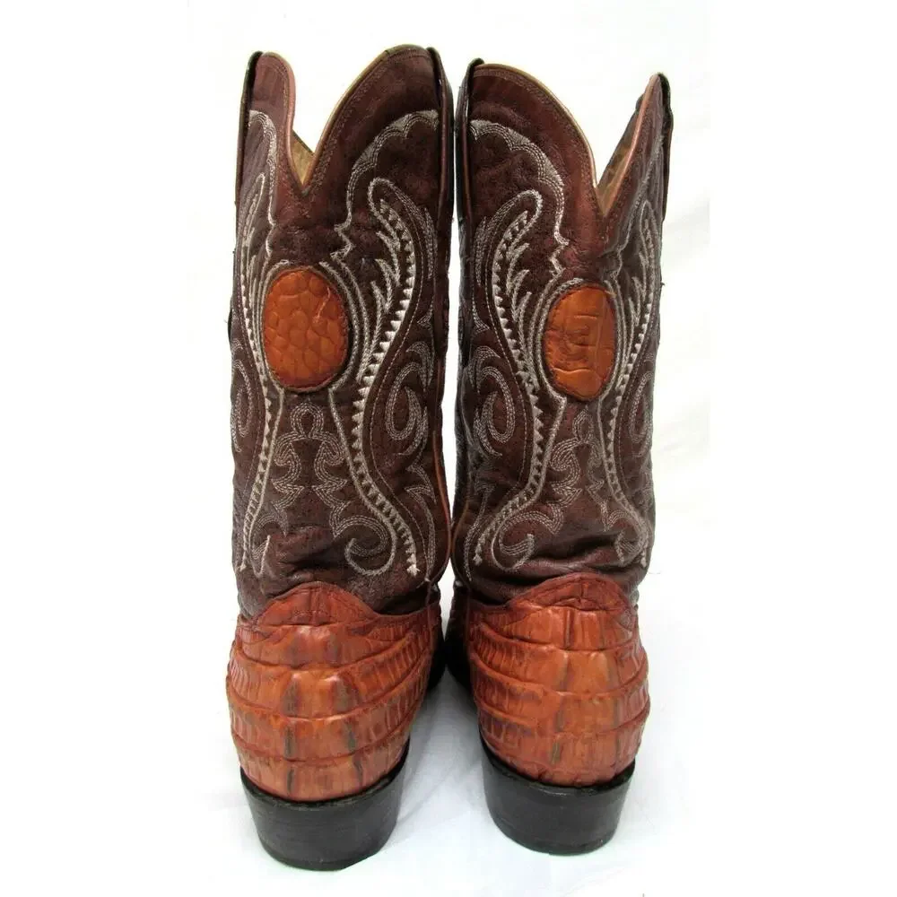 El General Alligator boots men's size 7 brown Brushpopper